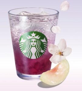 スタバ白桃ソーダ　商品画像
